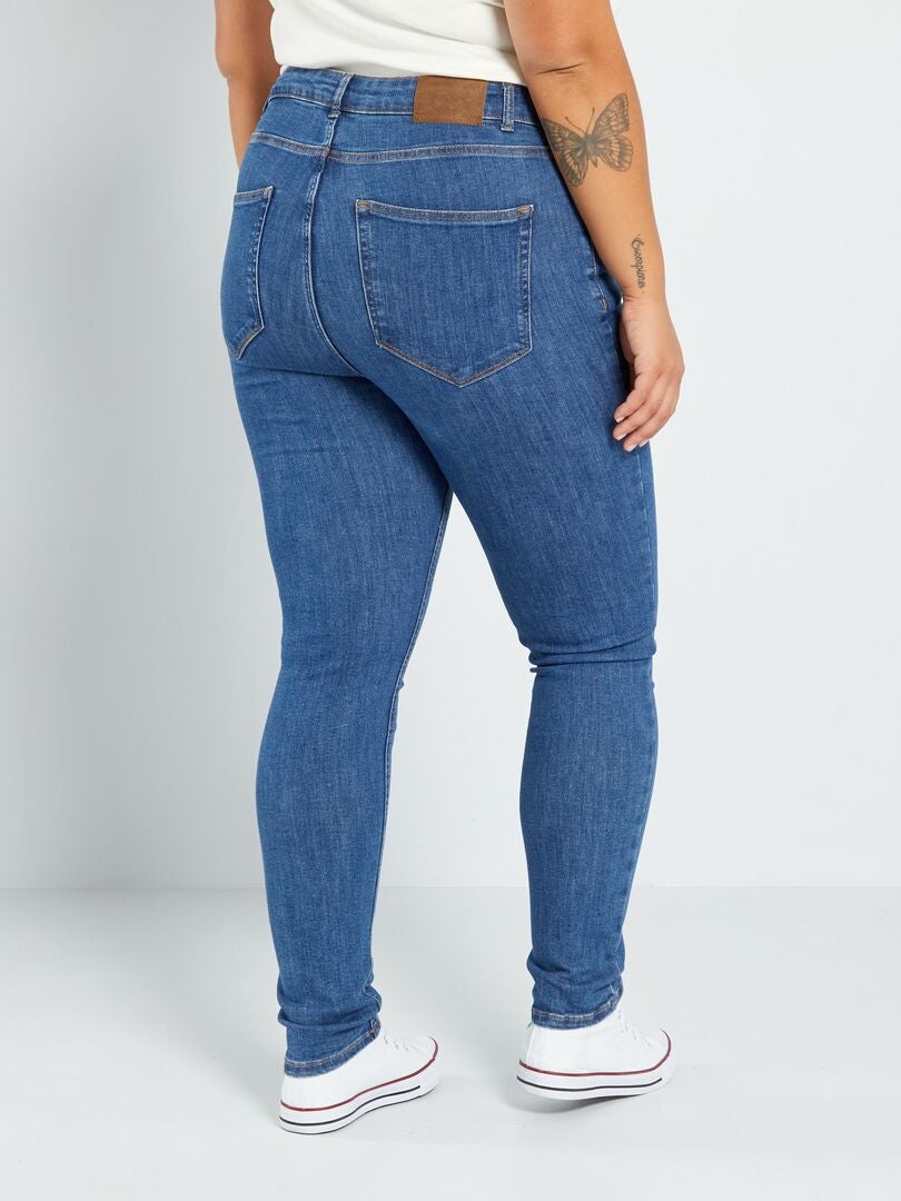 Spodnie Skinny Stretch - 5 kieszeni - L30 - NIEBIESKIE