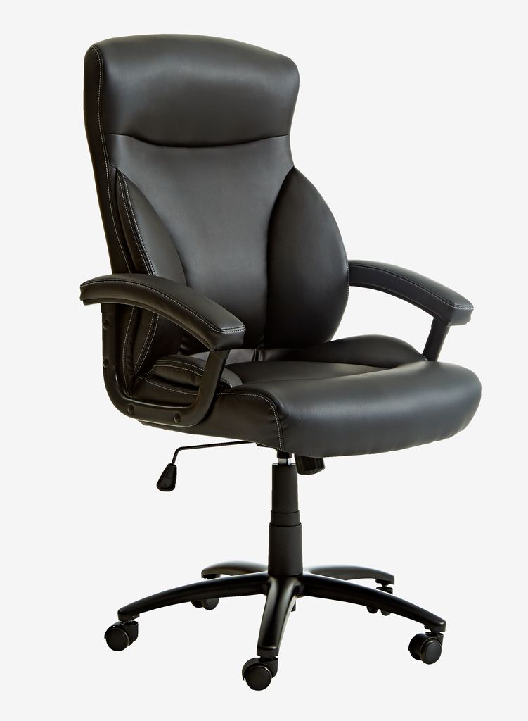 TAMDRUP Biroja krēsls TAMDRUP Memory Foam/Melna ādas imitācija
