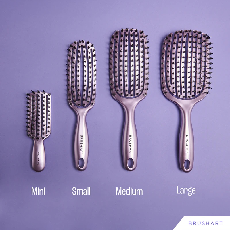 BrushArt Hair Vent matu suka ar mežacūkas sariem, žāvējama