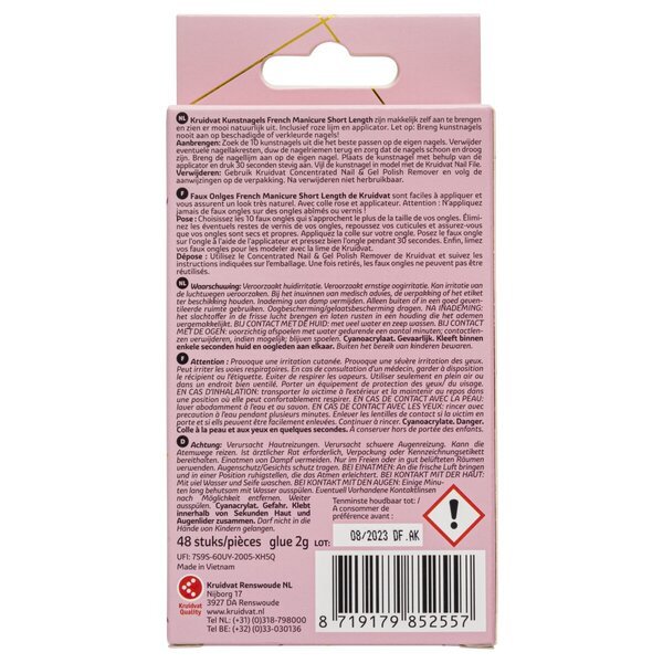 Kruidvat Salon Nails Francuska manikura Kratki umjetni nokti<br>24 komada