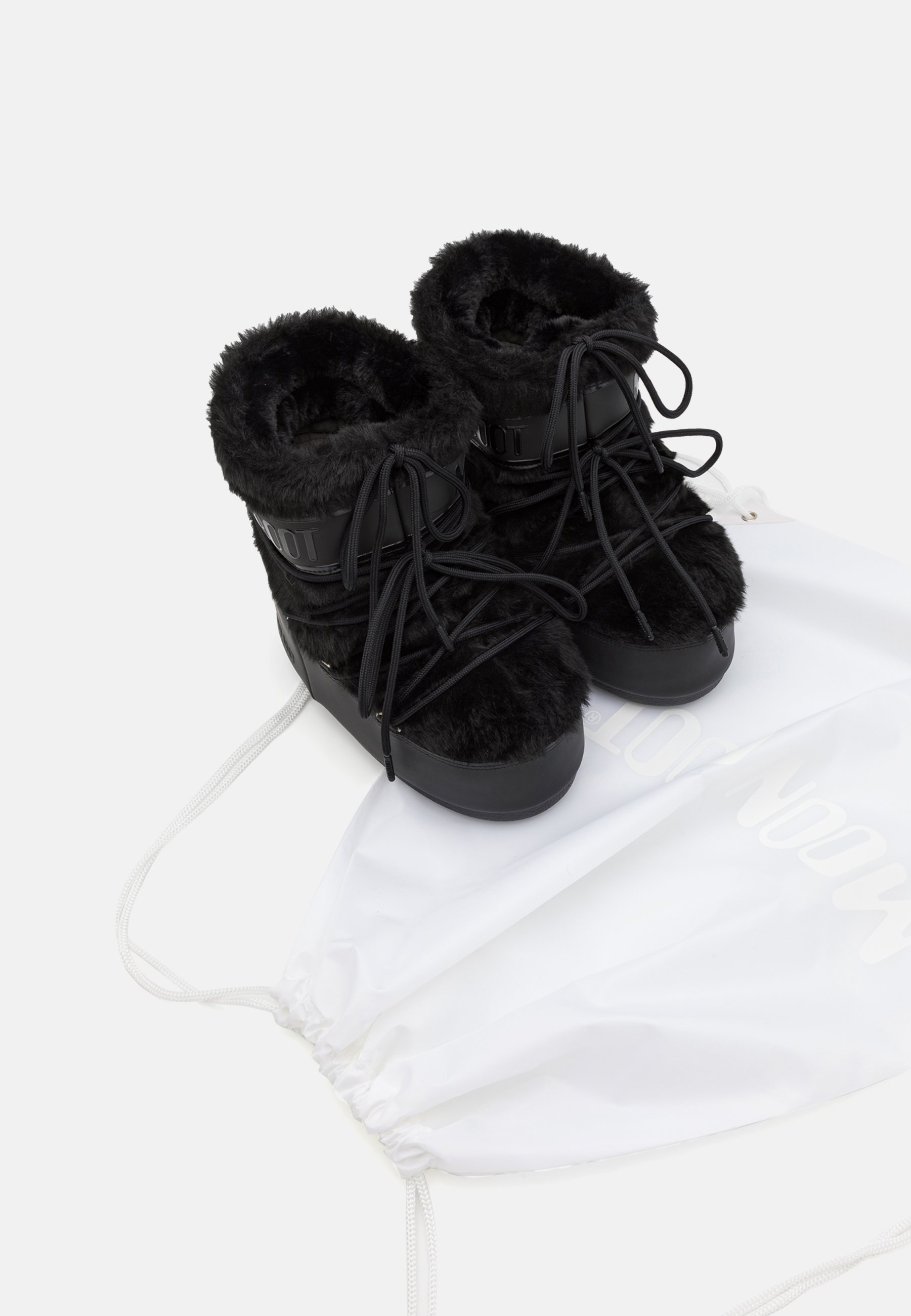Moon Boot ICON LOW UNISEX - Enkellaarsjes met vetersluiting - zwart