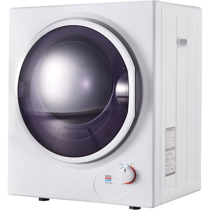 Mini Sèche-linge wall compact 2.5 kg with minuterie de 200 minutes and double filter, double filter, chauffage ceramic PTC