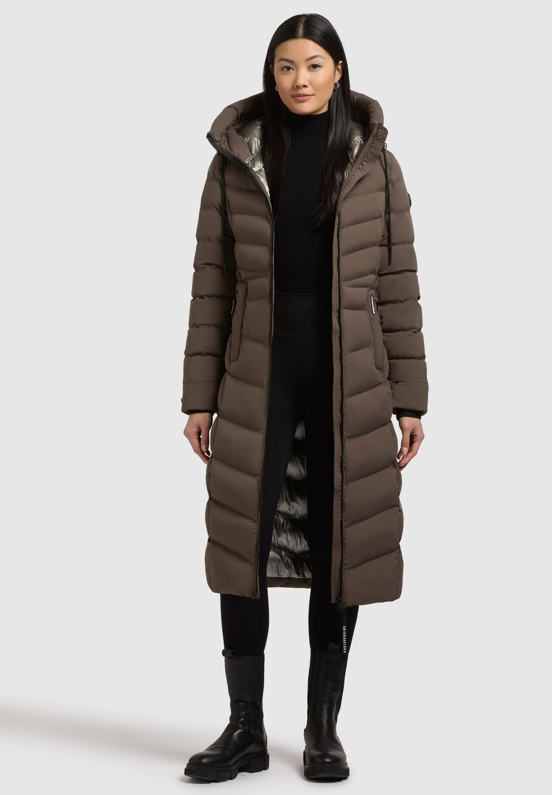 khujo Cappotto invernale - verde opaco