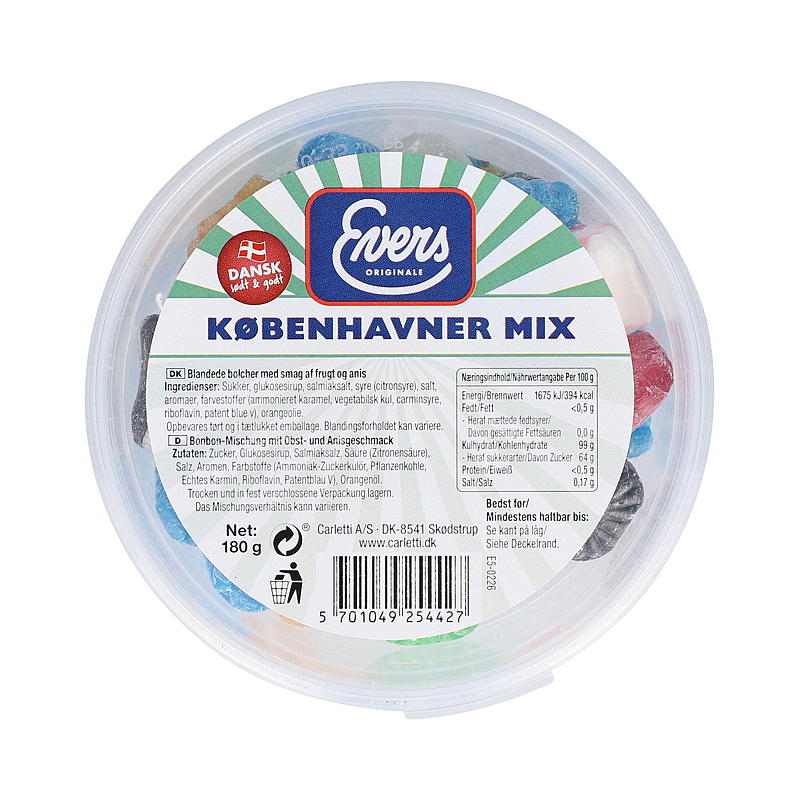 Köpenhamnsmix 180 g Evers