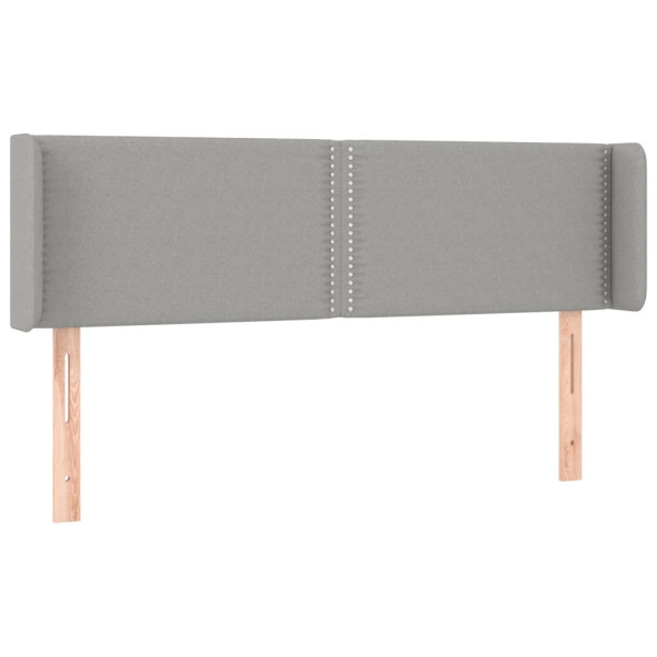 Wezgłowie Szary 147 x 16 x 78/88 cm Tkanina vidaXL