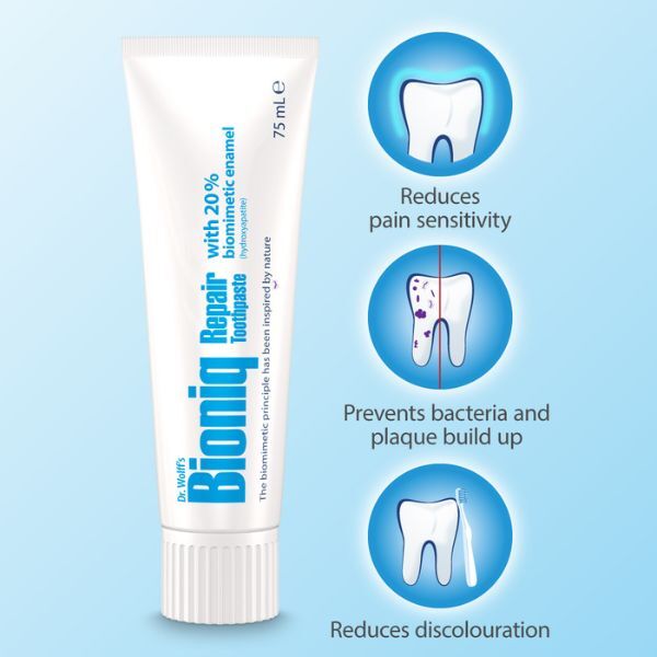Dentifricio senza fluoro Dr. Wolff's Bioniq Repair 1x 75ml