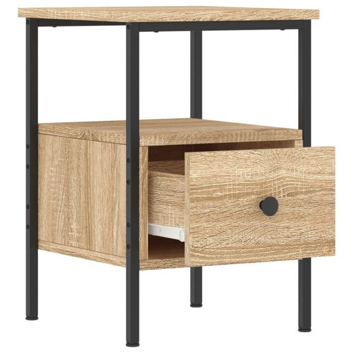 vidaXL Table de chevet chêne sonoma 34x36x50 cm bois d'ingénierie 826045