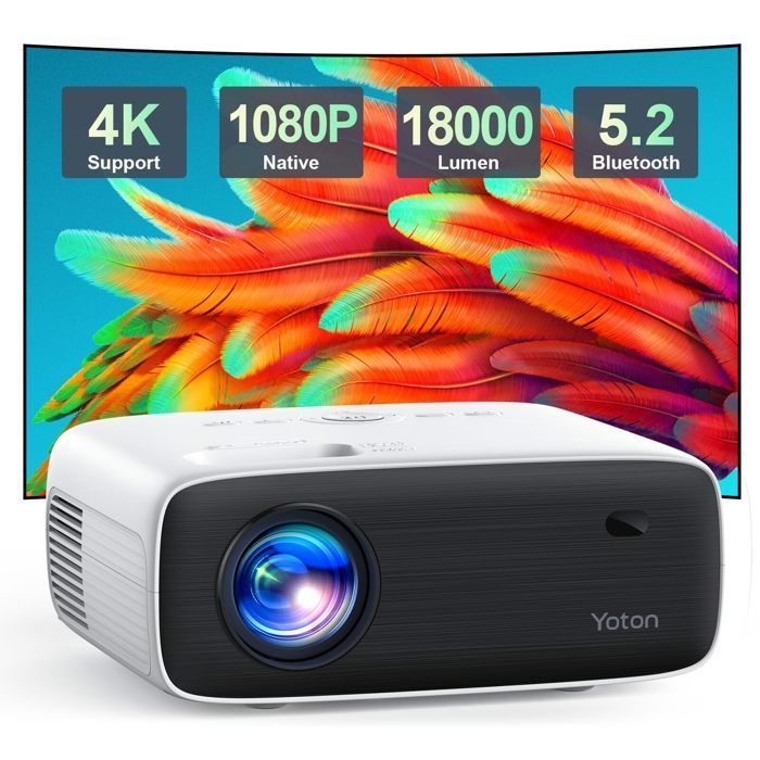 YOTON Y6 Video Projector - 4K II HD 1080P 12000 Lumens
