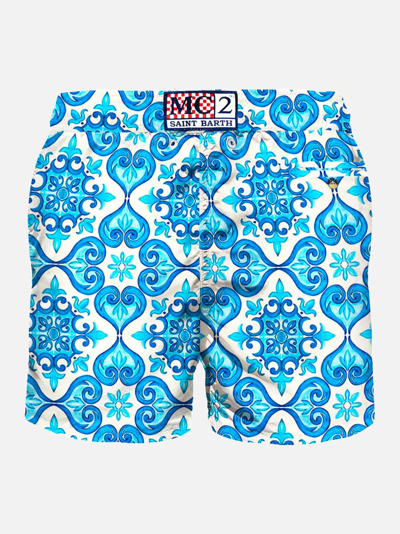 Maillot de bain homme en tissu léger à imprimé majolique