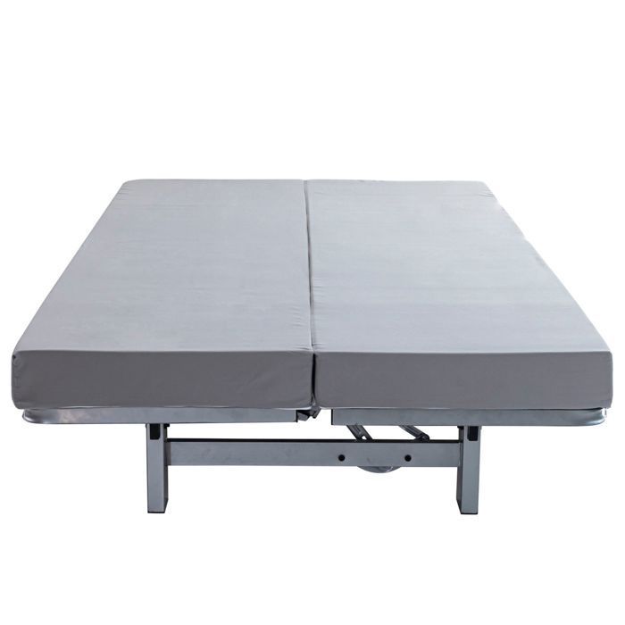 HD28 Materasso Click-Clack in schiuma da 13 cm, modello famoso, 120x190 - Grigio - Prodotto in Francia - Terre de Nuit