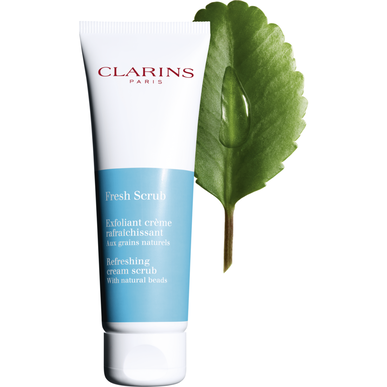 Clarins Fresh Scrub Refreshing Cream Eksfolierende Ansiktsskrubb, Forfriskende og Glødende, 50 ml