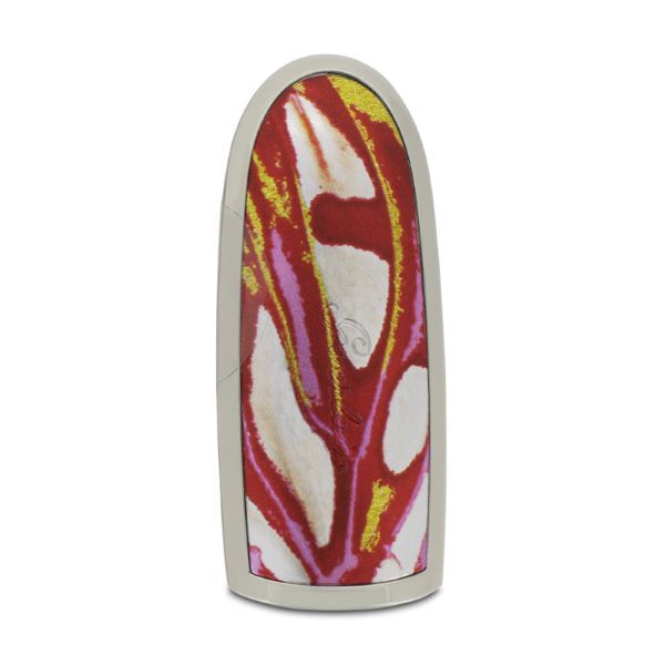 Estuche para labiales Guerlain Rouge G con doble espejo, color rojo escarlata.