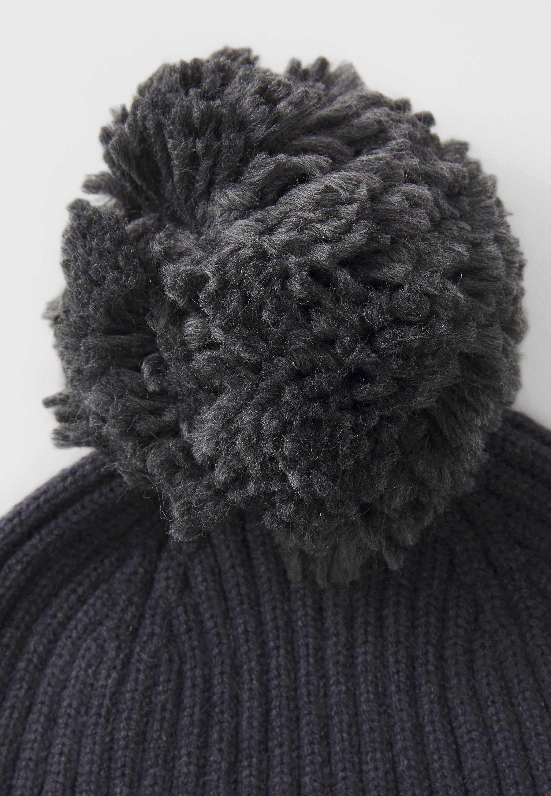 maximo MINI MUTJE, OMKLAPBARE OORKLEM, POMPON UNISEX - Beanie - grijsblauw