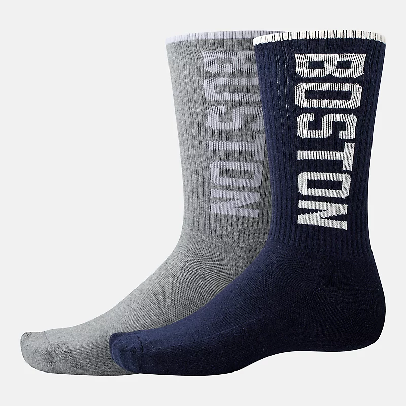 Skarpetki Boston Crew unisex, 2 sztuki w opakowaniu – ASST2 COLORS