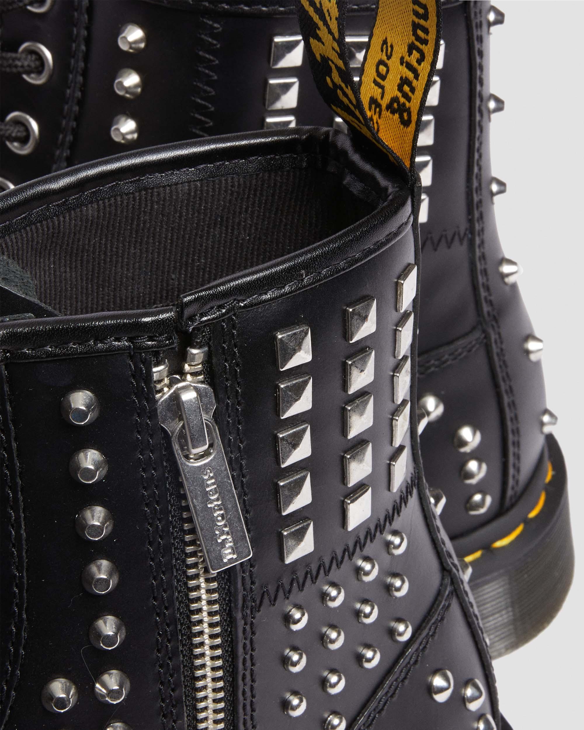 1460 Studded Zip Atlas Leather Lace Up Boots
