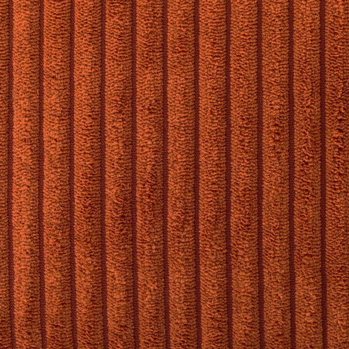 JOSH 4-seater fixed sofa - Terracotta corduroy - 241 x 86 x 88 cm