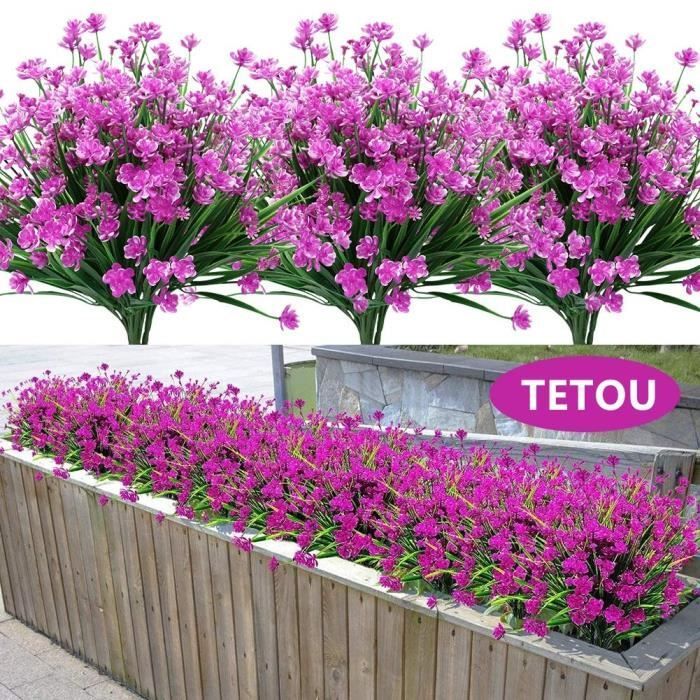 UV-bestendige kunstbloemen die niet verkleuren, perfect voor het decoreren van slaapkamers, binnen en buiten - 5 boeketten
