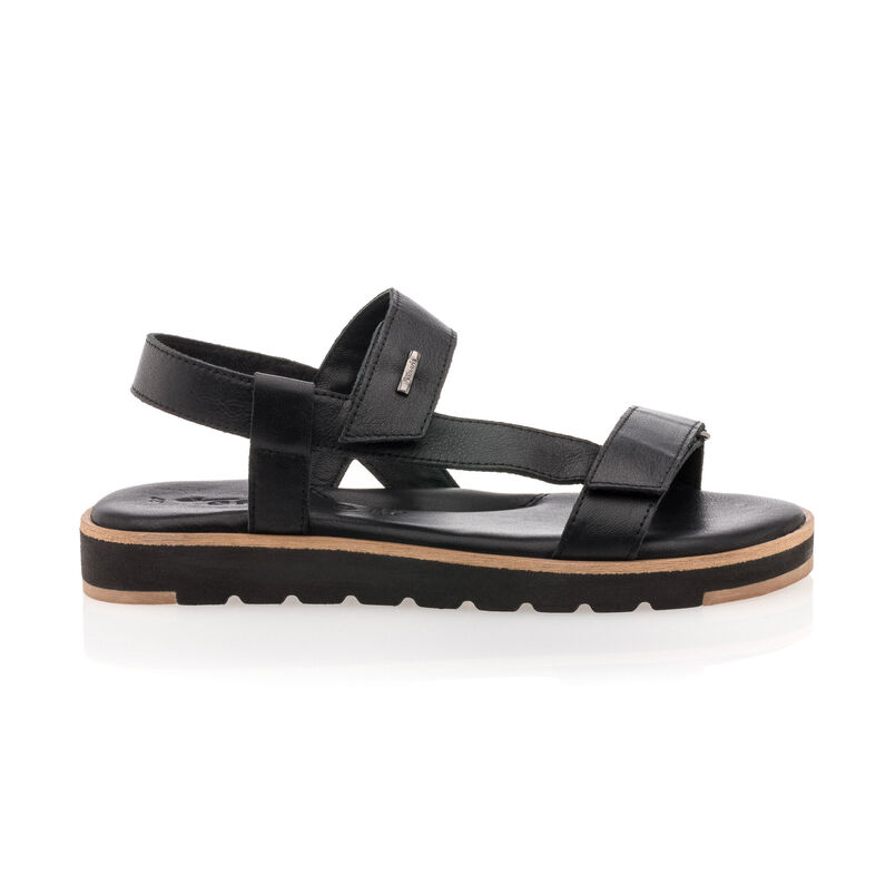 Svarte sandaler / sko med åpen tå til dame