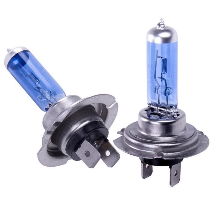 bombillas halógenas de xenón H7 de 100 W, 8500 K, 12 V, luz blanca superbrillante para faros delanteros de coche.