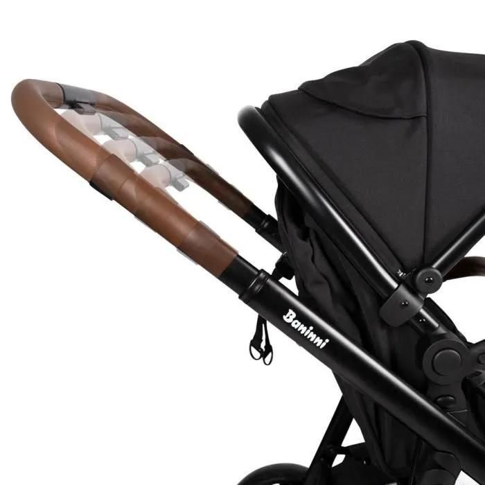 BANINNI Luiz - Double Stroller - From 0 to 36 months - Up to 22kg - Black