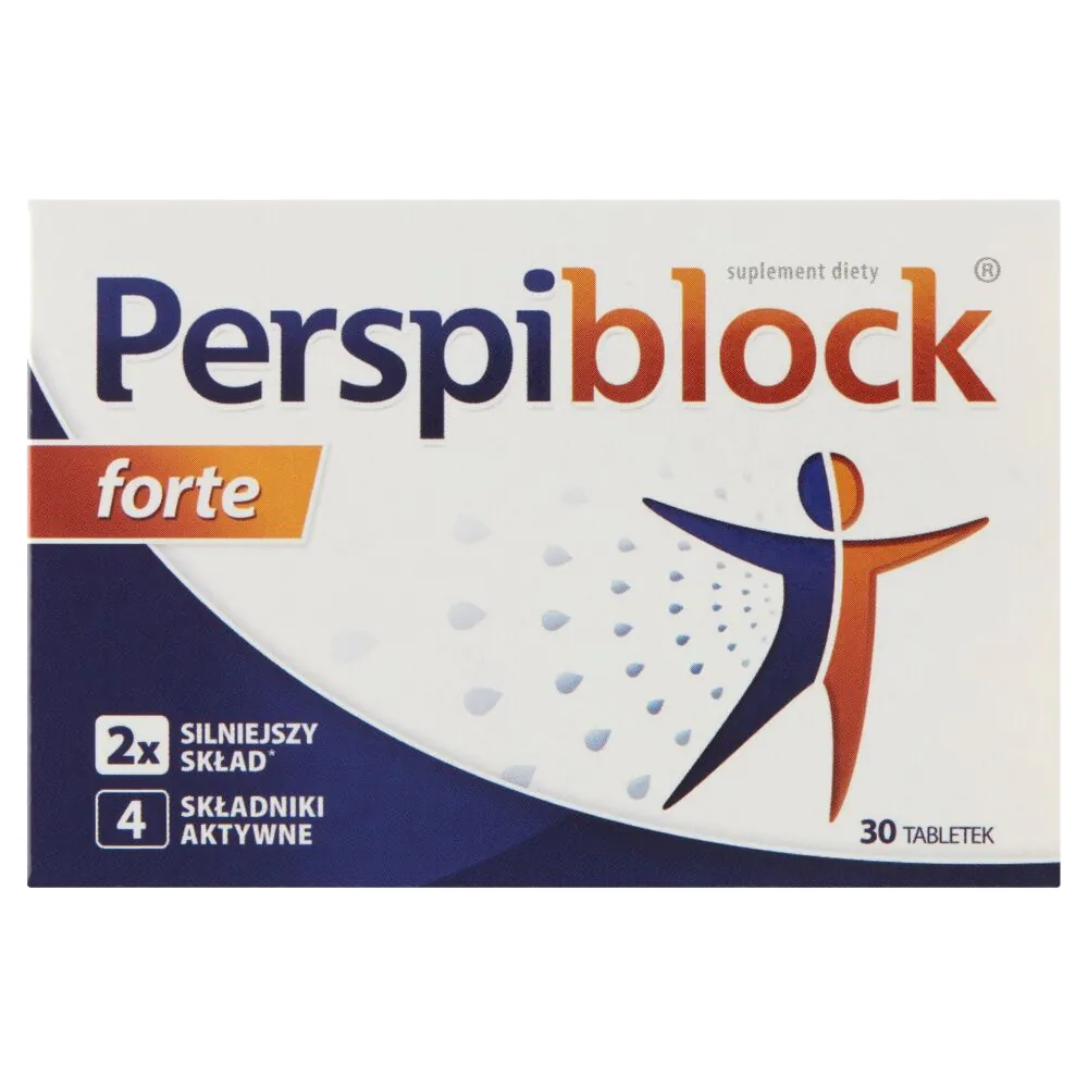Perspiblock Forte, Suplement diety ograniczający potliwość, Tabletki