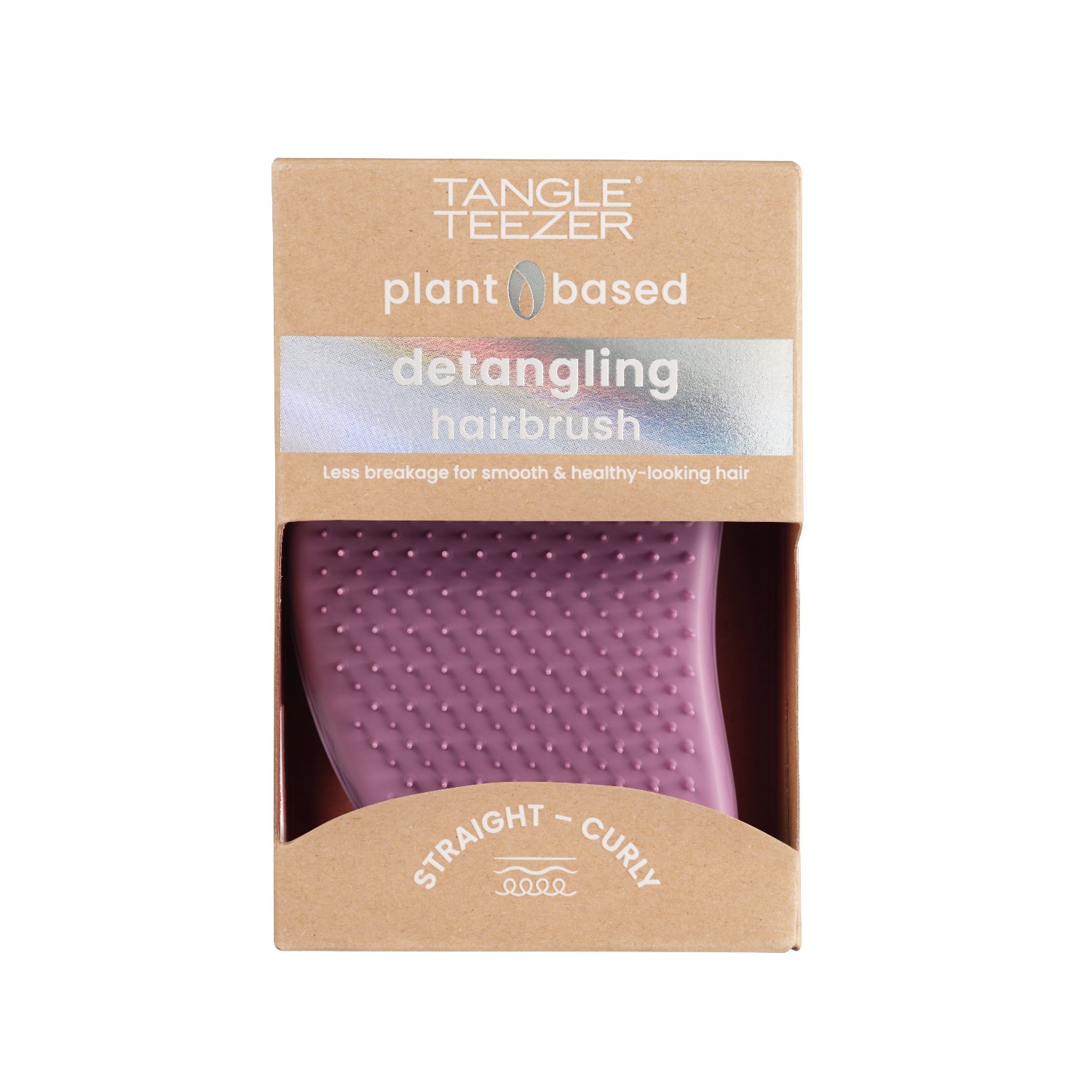 Tangle Teezer platte en paddleborstels: The Original, The Eco Brush – Earthy Purple –