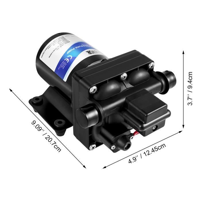 Bomba de agua de diafragma de alta presión VEVOR de 12 V y 45 psi - para autocaravanas, embarcaciones, maquinaria agrícola y caravanas.