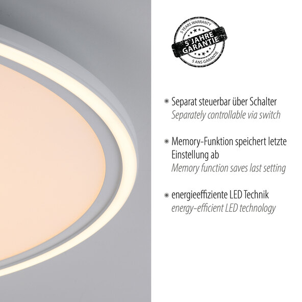 LED-Deckenleuchte Bedging, Ø 40 cm