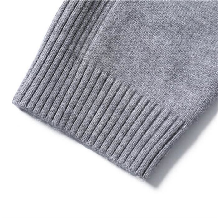 Maglione da uomo a collo alto, maniche lunghe, pullover casual, caldo e confortevole, tinta unita, autunno/inverno - azzurro