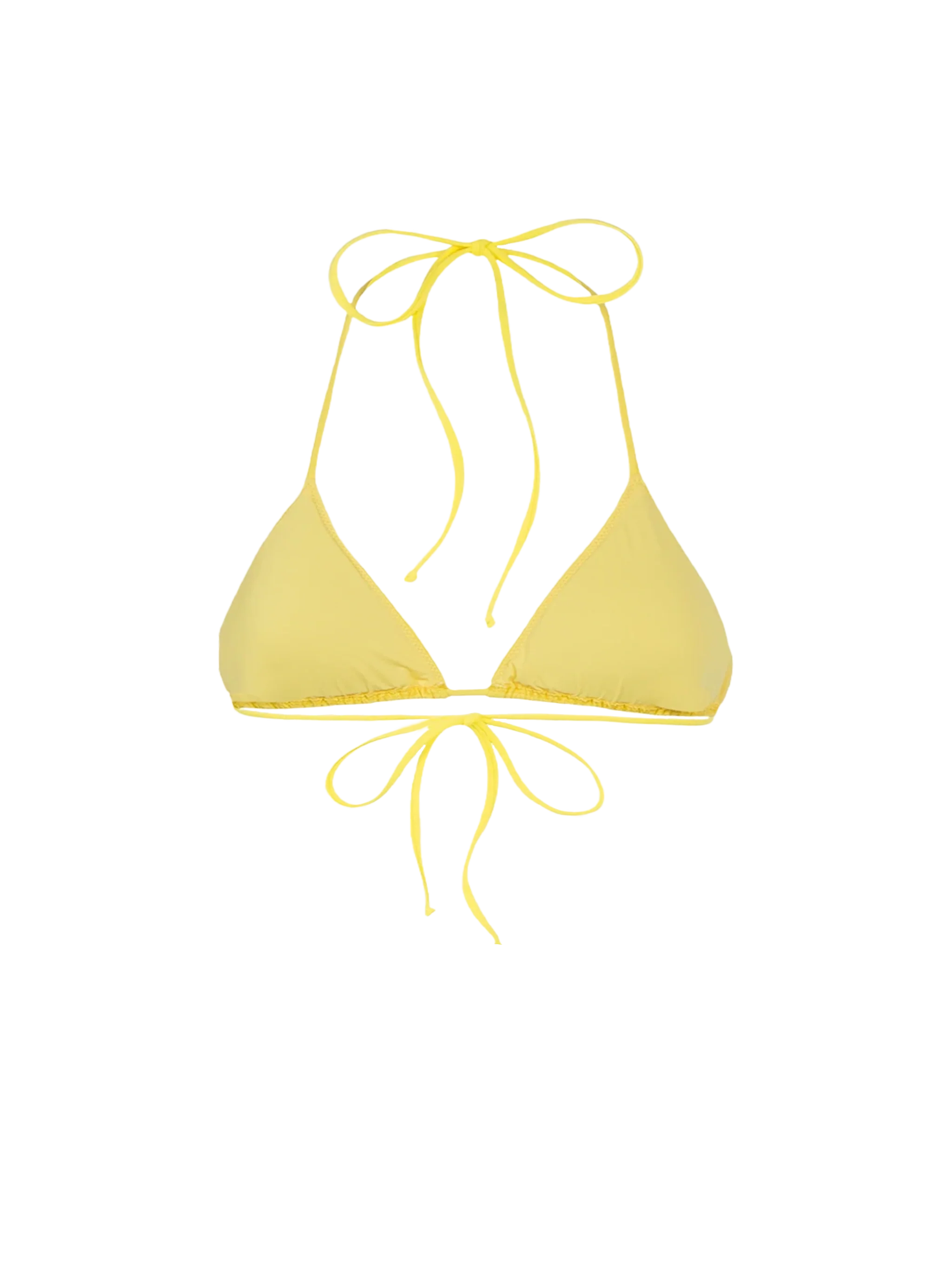 Maillot de bain Leah jaune pâle à haut triangle pour femmes