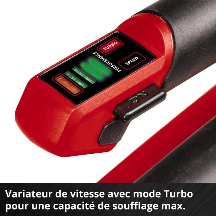 Soplador de hojas inalámbrico profesional Einhell GP-LB 18/200 Li E Solo PXC (18 V). Se suministra sin batería ni cargador.