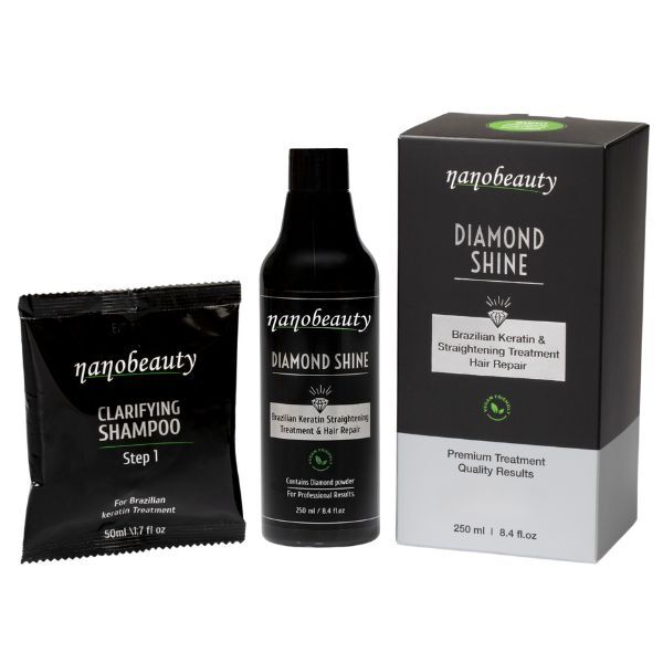 Nanobeauty Diamond Shine brasilialainen keratiinihoitosetti