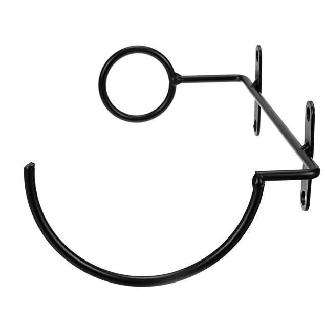 Support mural en fer pour bouteilles de vin - Lot de 6 - Noir - Robuste et durable