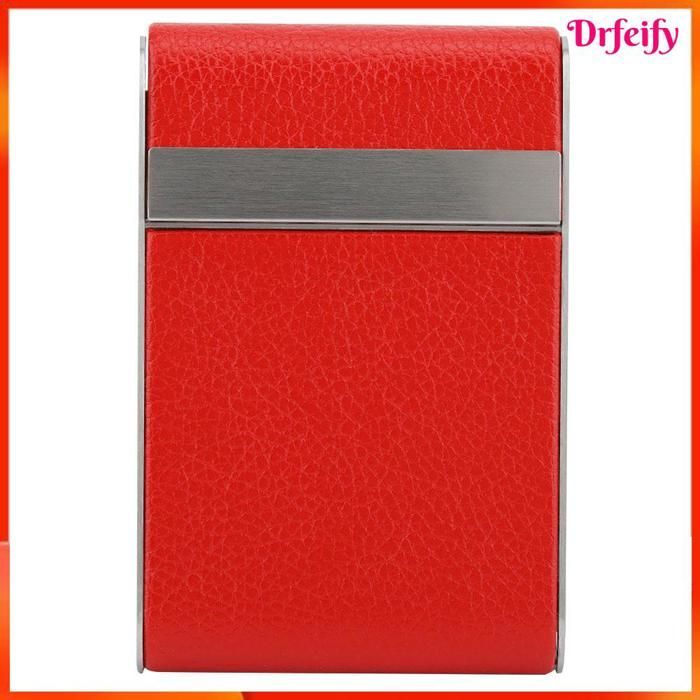Akozon Accessoires pour fumeurs Hold 20 Cigarettes Stainless Steel Smoker Women Cigarettes Case (Black) meuble bac Noir Rouge