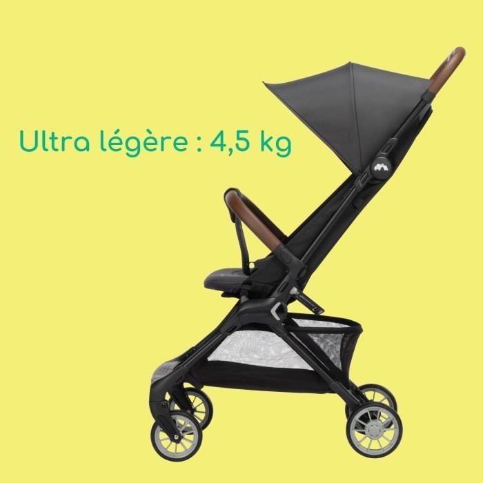 Passeggino da cabina BEBECONFORT Zephir, 1a età, ultra compatto, facile da piegare, dalla nascita fino a 4 anni, fino a 22 kg, grafite minerale.