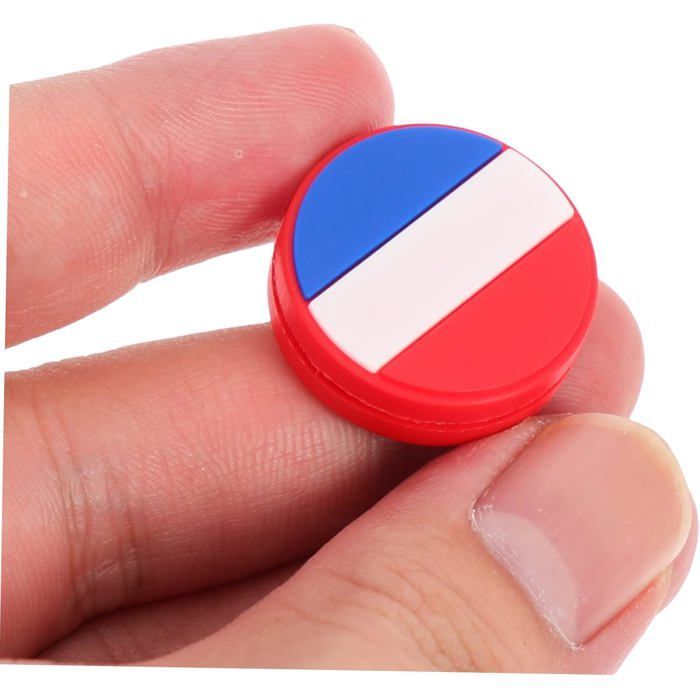Juego de 6 amortiguadores para raquetas de tenis con diseño de la bandera francesa, para la prevención del codo de tenista y para la competición.