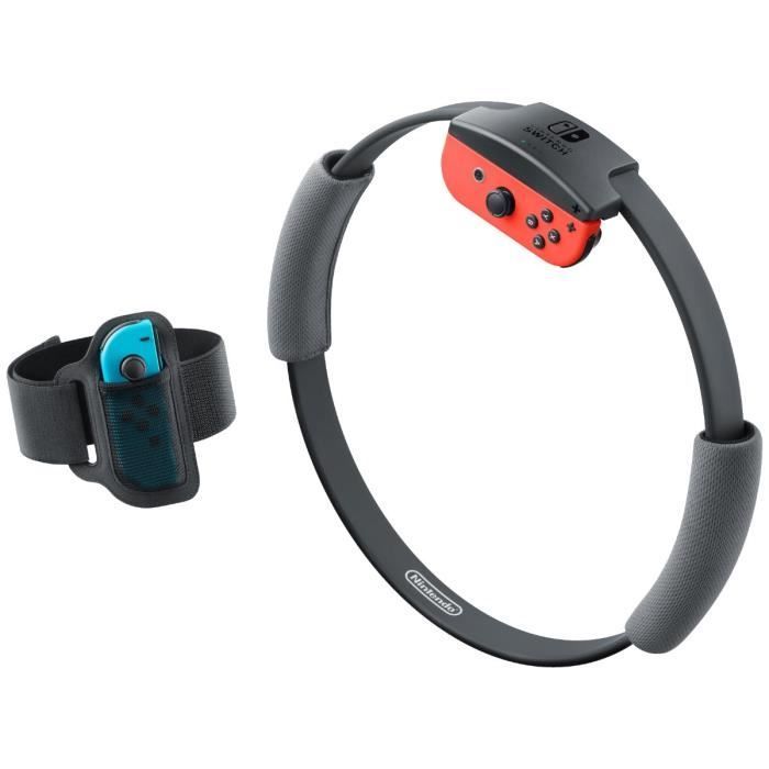 Console Nintendo Switch • Bleu Néon & Rouge Néon + Ring Fit Adventure (Code)