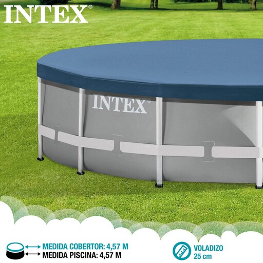Couverture de piscine Intex en métal et armature Prisma 457 cm