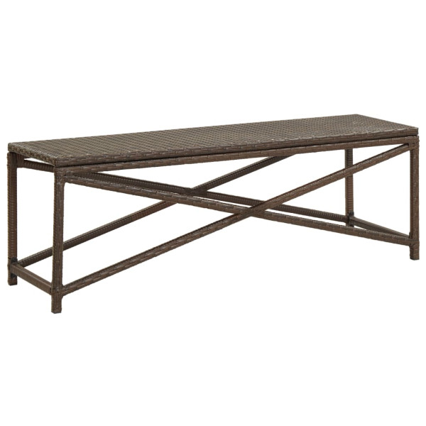 Ławka Brąz 120 cm Technorattan vidaXL