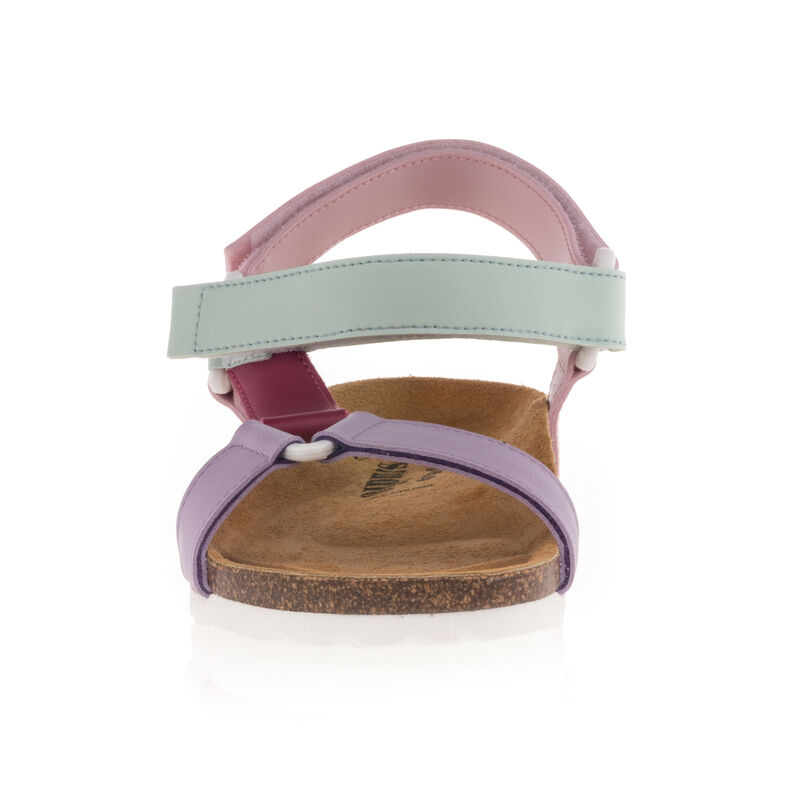 Sandalias moradas para mujer / Zapatos de punta abierta