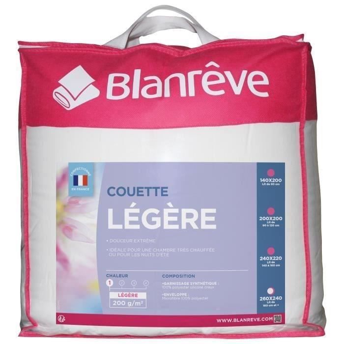 Edredón ligero de microfibra BLANREVE - 240 x 260 cm - Blanco