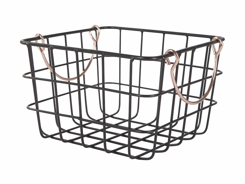 Koszyk metalowy Siro 18x18 cm czarny