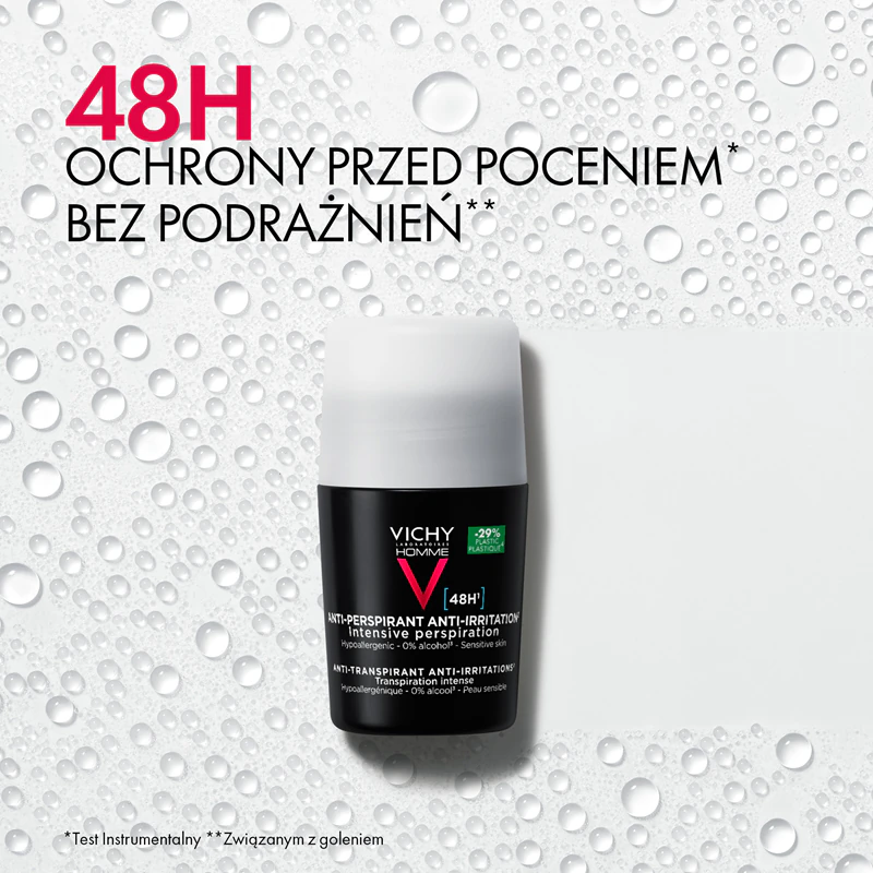 Vichy Homme deodorant roll-on proti pocení, neparfémovaný