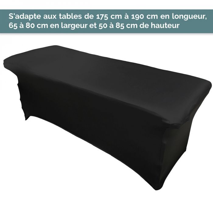 Telo di copertura completo per lettino da massaggio - Nero - Vivezen