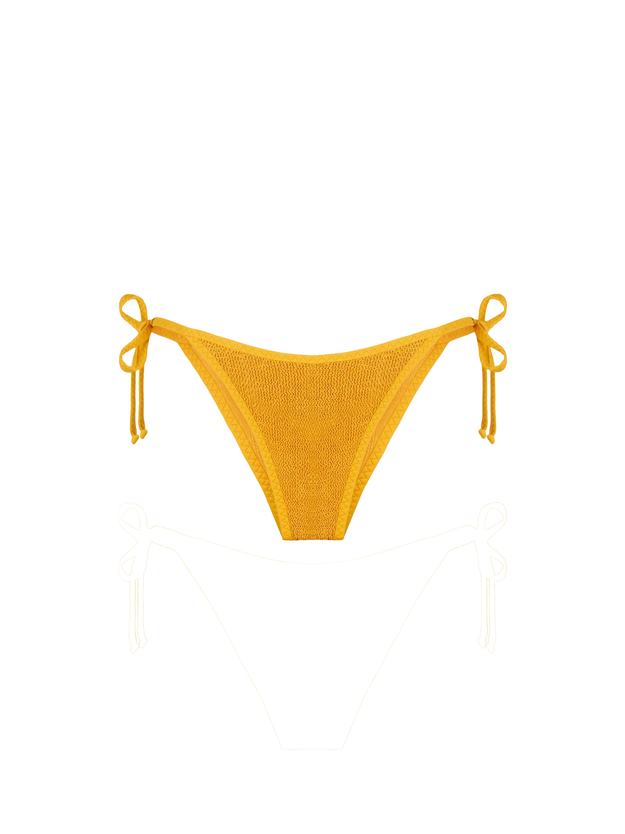 Culottes de bain froissées taille haute pour femmes