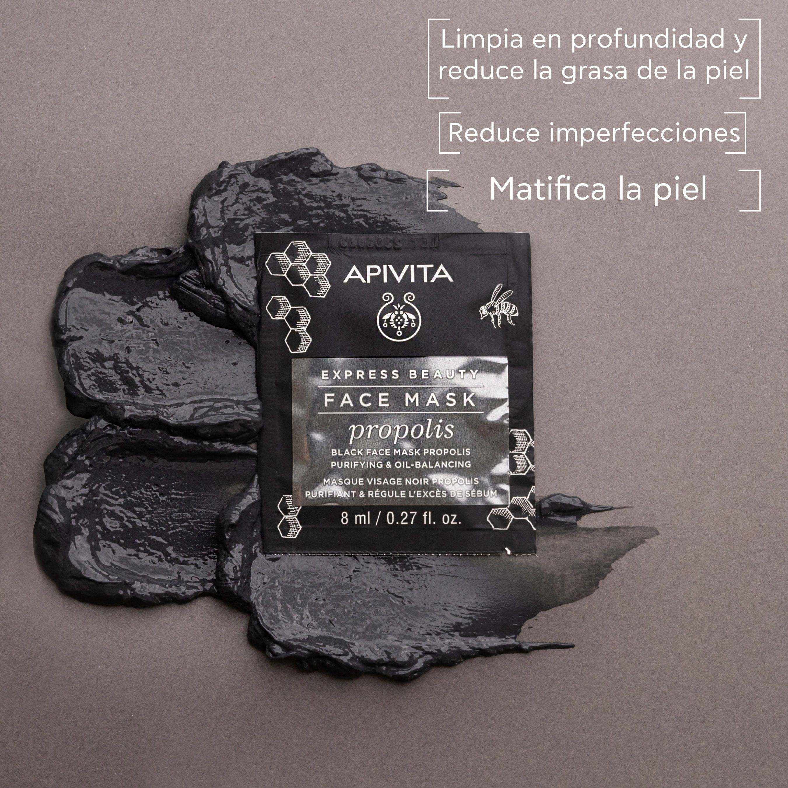Čistilna črna maska za obraz Express Beauty s propolisom Kozmetika za obraz iz lekarne