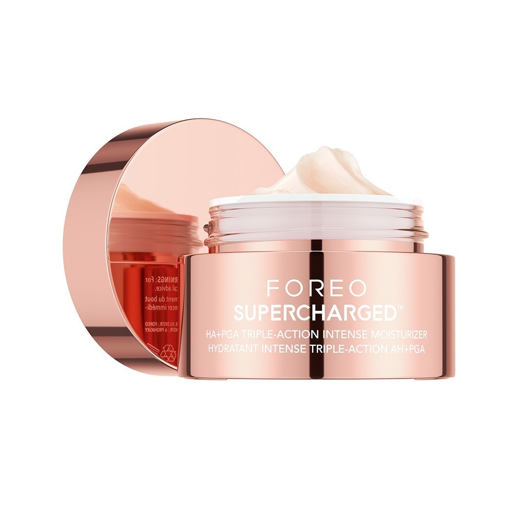 FOREO Hydratačné sérum na starostlivosť o pleť SUPERCHARGED™ HA + PGA Triple Action Intenzívna hydratačná starostlivosť – 50 ml