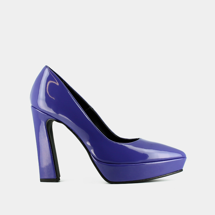 Escarpins à talons  en matière violet vegan
