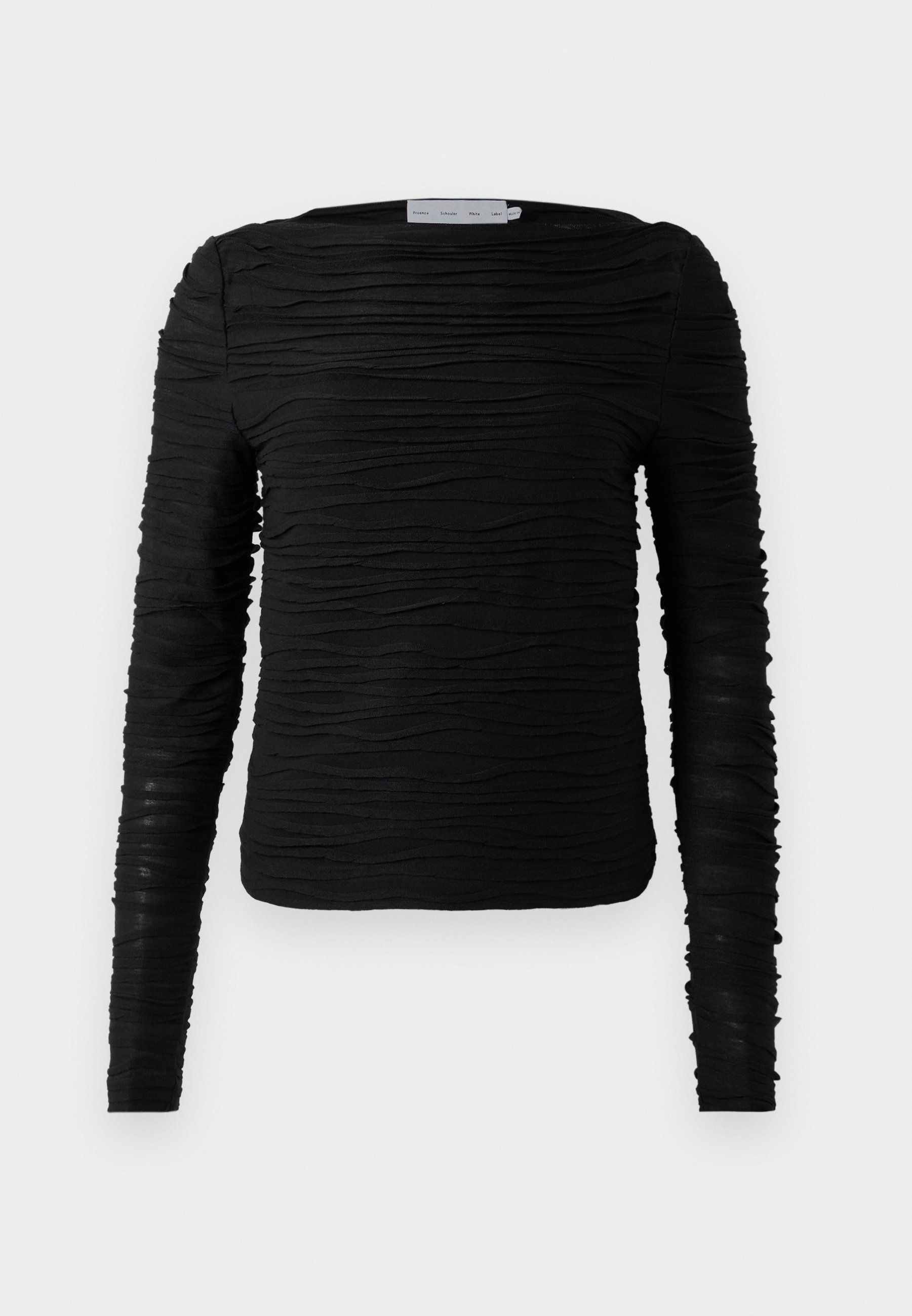 Proenza Schouler White Label PALOMA TEXTURÉ - Haut à manches longues - noir