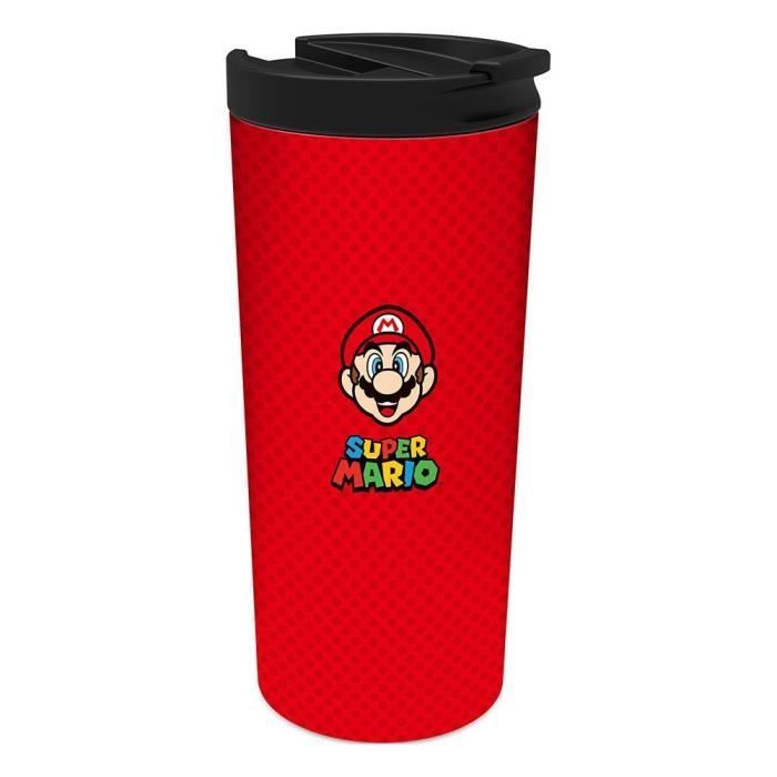 STOR Mug isotherme en acier inoxidable Mario - Rouge - 425ml